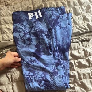 Blue Tie-Dye Leggings